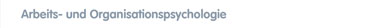 arbeits- und organisationspsychologie